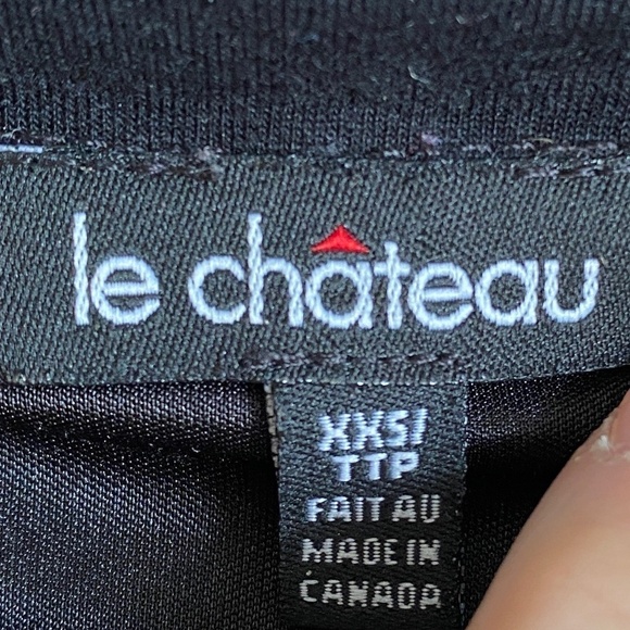 Le Chateau Short Sleeve Maxi Dress Black Boho Print Size XXS - Picture 2 of 11